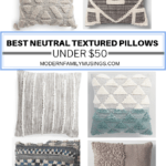 Best Neutral Textured Pillows For Under $50
