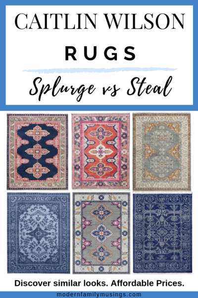caitlin wilson, caitlin wilson rugs, caitlin wilson rug dupes, caitlin wilson rug look a likes, affordable rugs, affordable persian rugs, affordable home decor, splurge versus steals.