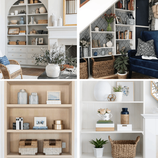 7 Cestas de mimbre de formas elegantes que se pueden usar para decorar y organizar el hogar. Las fuentes para comprar cestas de mimbre son World Market, Target, Home Goods, McGee Co, Serena Lily, CB2, Pottery Barn, West Elm, Crate and Barrel y TJ Maxx. #homedecor # cestas de mimbre