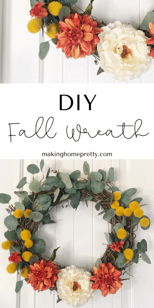 DIY Fall Wreath tutorial that is easy and affordable to make at home. 
