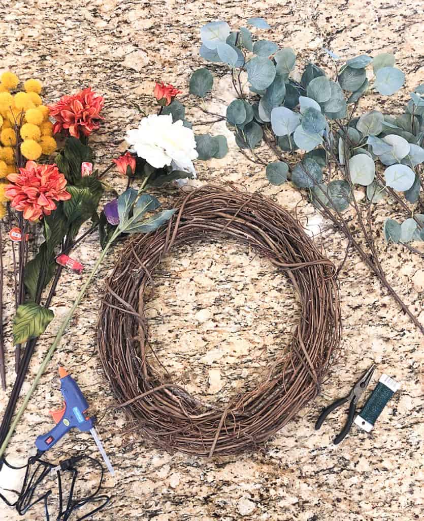 How to make a cheap DIY fall wreath using materials from Hobby Lobby. 