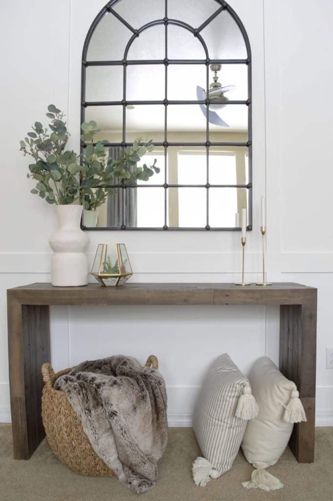 West Elm Inspired Console Table Real Wood Entryway Table 