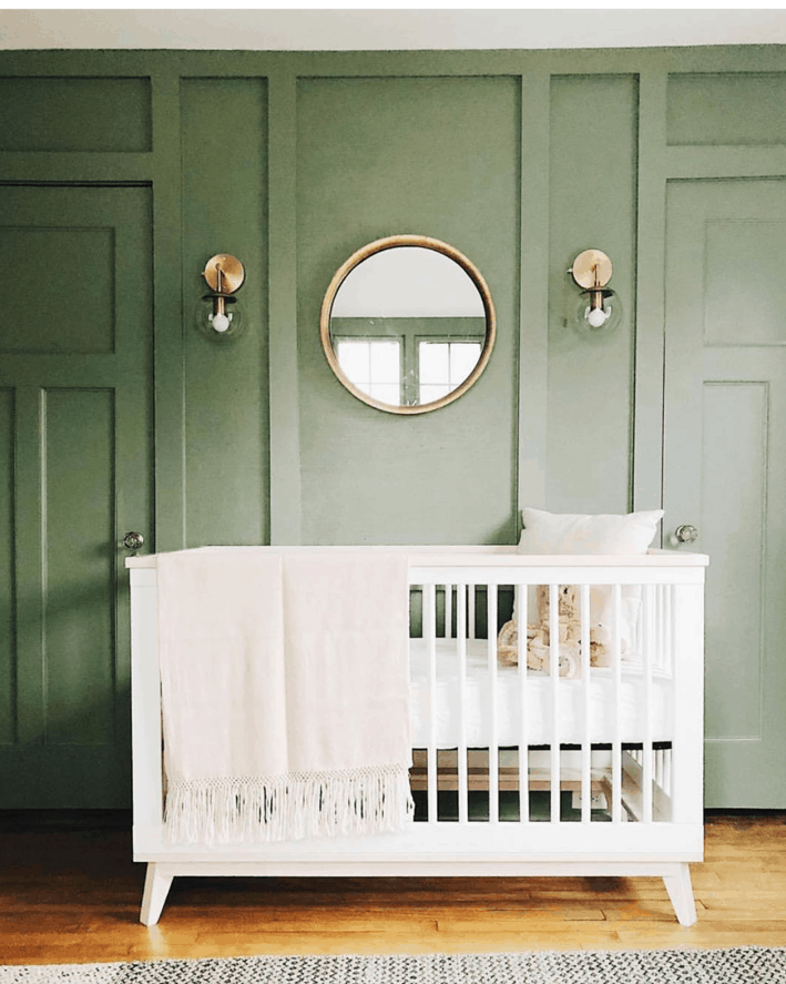 Wit and Delight's daughter's nursery inspired me to use green in Leo's nursery design. 