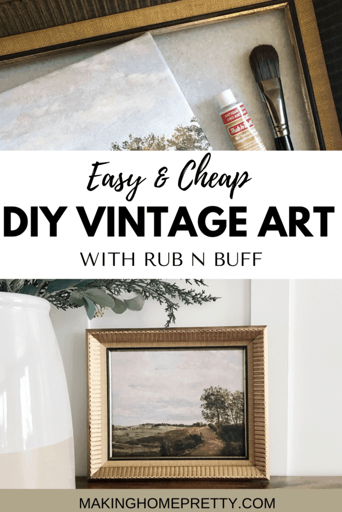 DIY Vintage Art & Rub N Buff in Antique Gold - Making Home Pretty