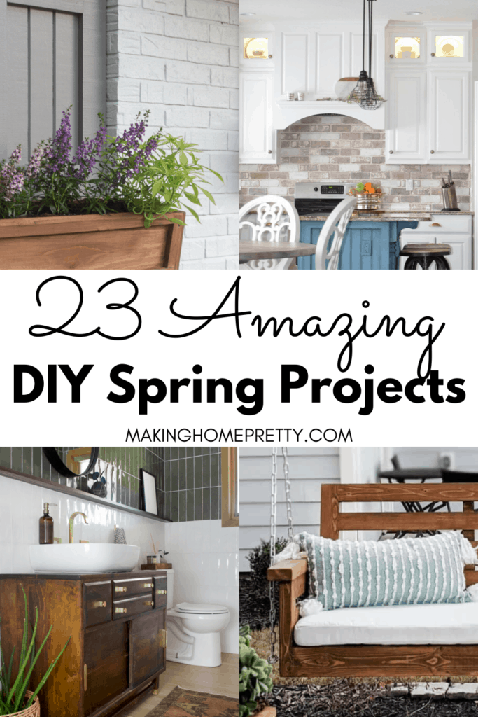 Spring is the perfect time to tackle those home renovation projects. If you are needing some major inspiration, come check out this list of 23 Amazing DIY Spring Projects you can go after this year!